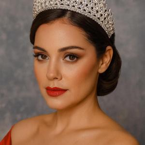Royal Flame Crystal Bridal Tiara – Tall Queen Crown for Wedding & Pageant