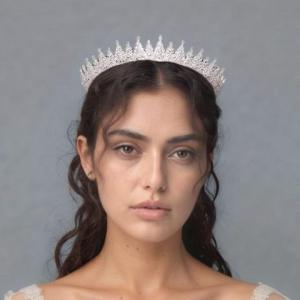 Zircon Bridal Crown for Ceremony