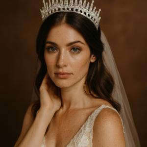 Royal Crystal Crown for Brides