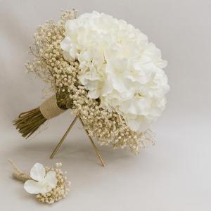 Rustic White Bridal Bouquet Set